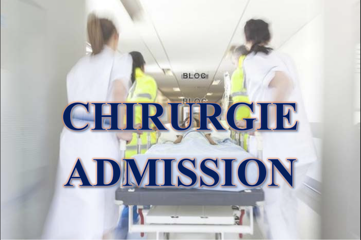 CHIRURGIE ADMISSION