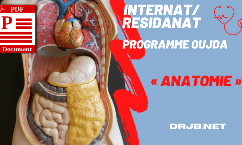 Photo of Programme internat résidanat de Oujda « ANATOMIE » pdf